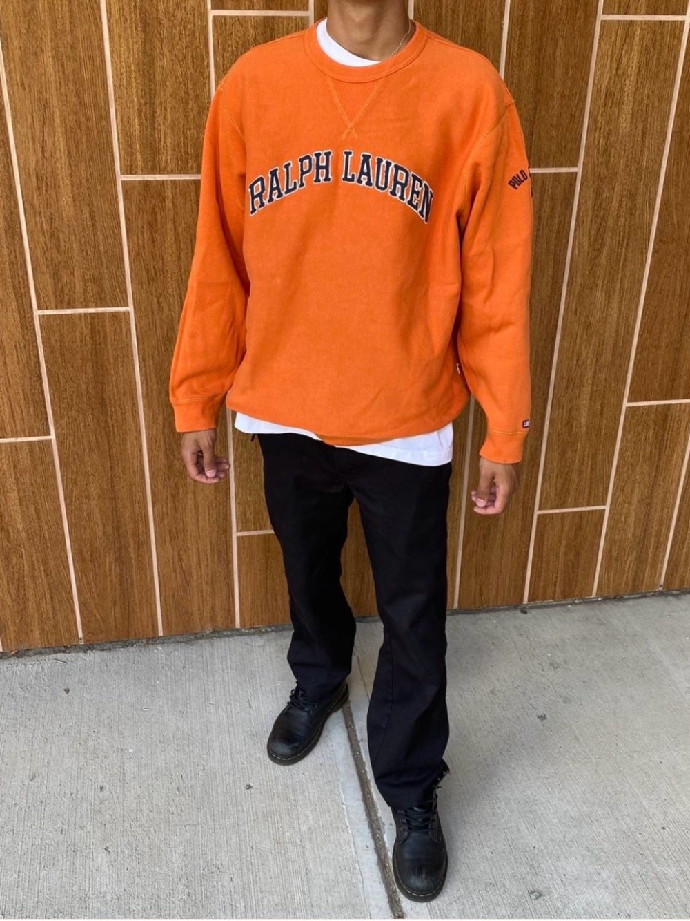 Polo Ralph Lauren Orange Logo Crewneck Sweatshirt